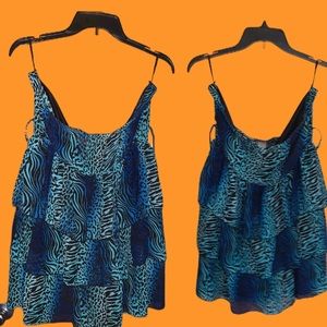 Strapless animal print dress